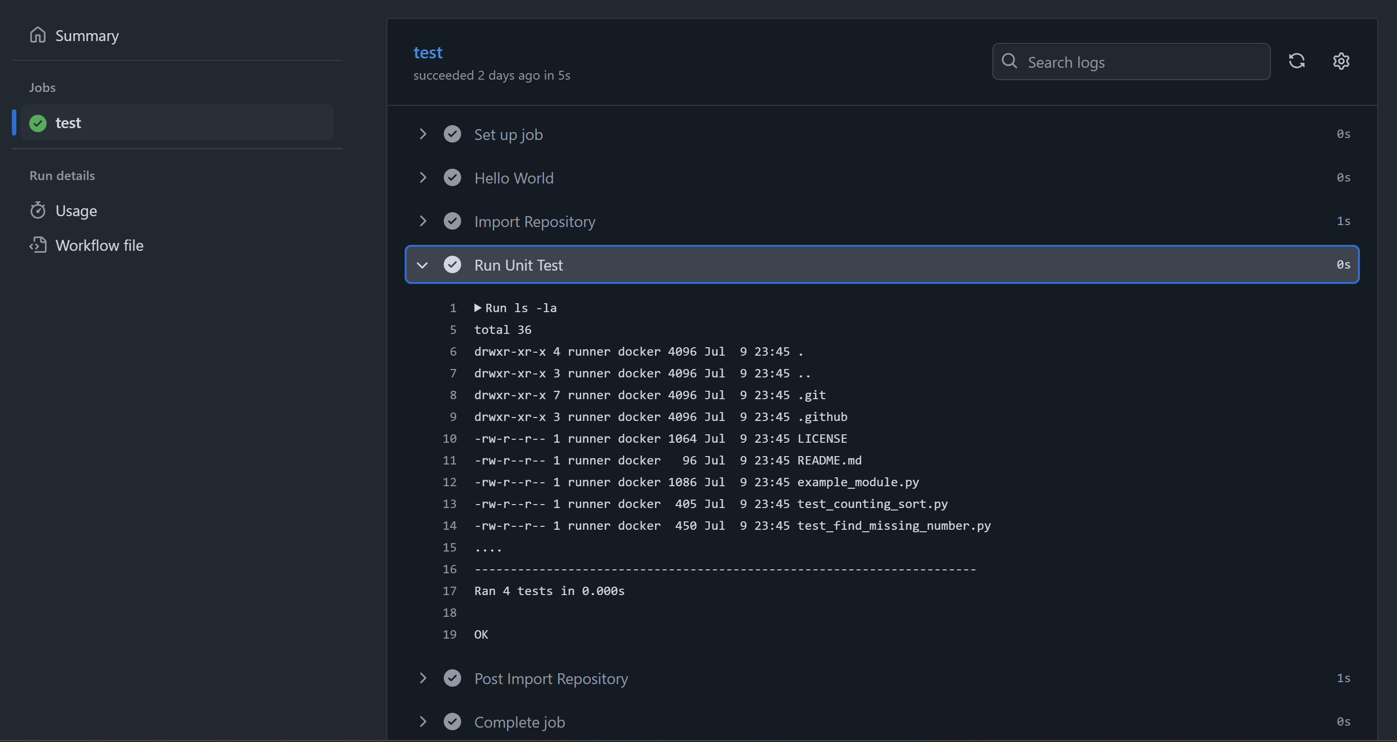 CI Workflow Success